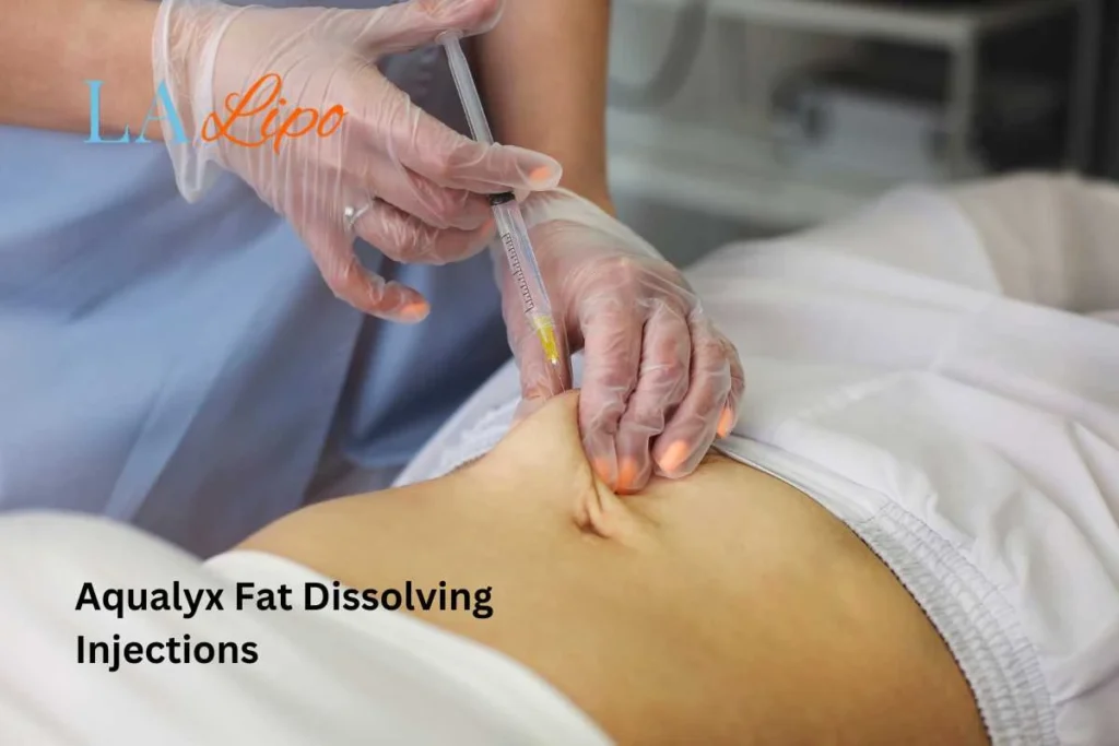 woman having fat dissolving injections Borehamwood in the stomach