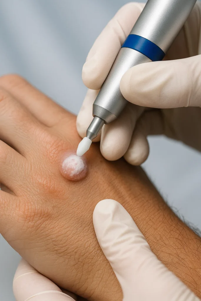 example of wart removal Borehamwood using cryopen