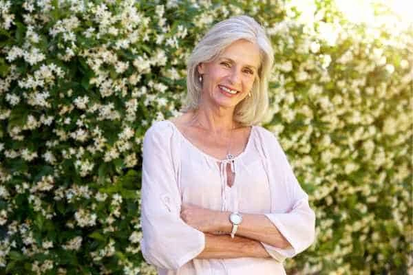 Older woman happy with urinary incontinence treatment Borehamwood