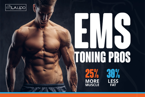 Image of man with sculpted stomach showing the fat loss and muscle gain of LA-EMS Body Sculpting Treatment Borehamwood